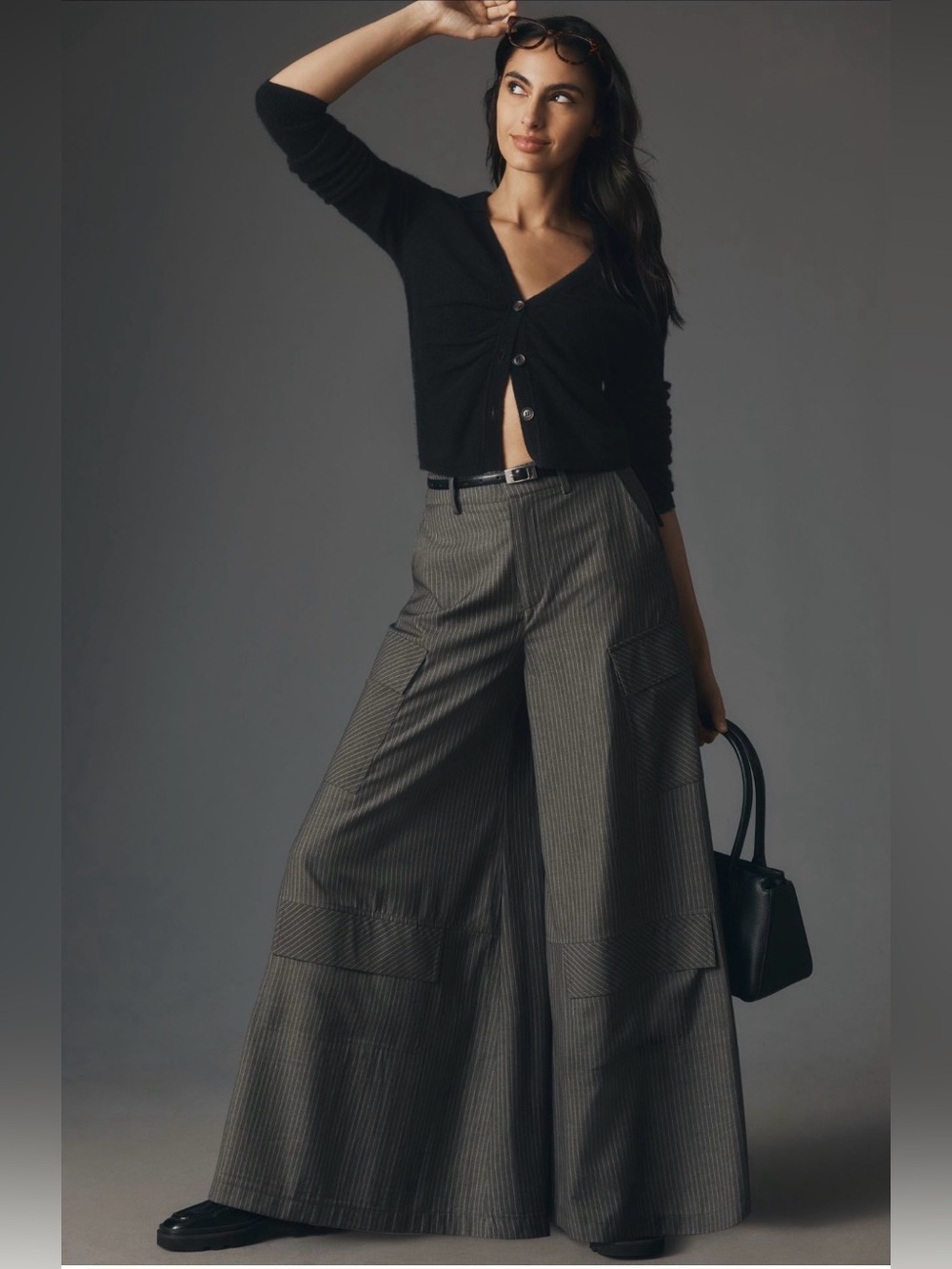 NWT Ultra Wide Leg Pinstriped Trousers by Avec Les Filles